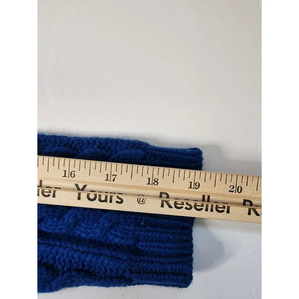 Maguy & Gilbert Cable Knit Sweater Mens Medium Blue Chunky 100% Lambswool